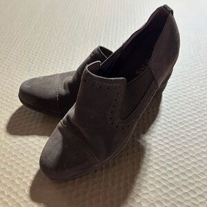 Kork-Ease Brown Suede Ankle Booties